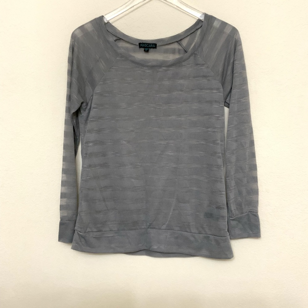 Mascara Long Sleeve Sheer Top Size L